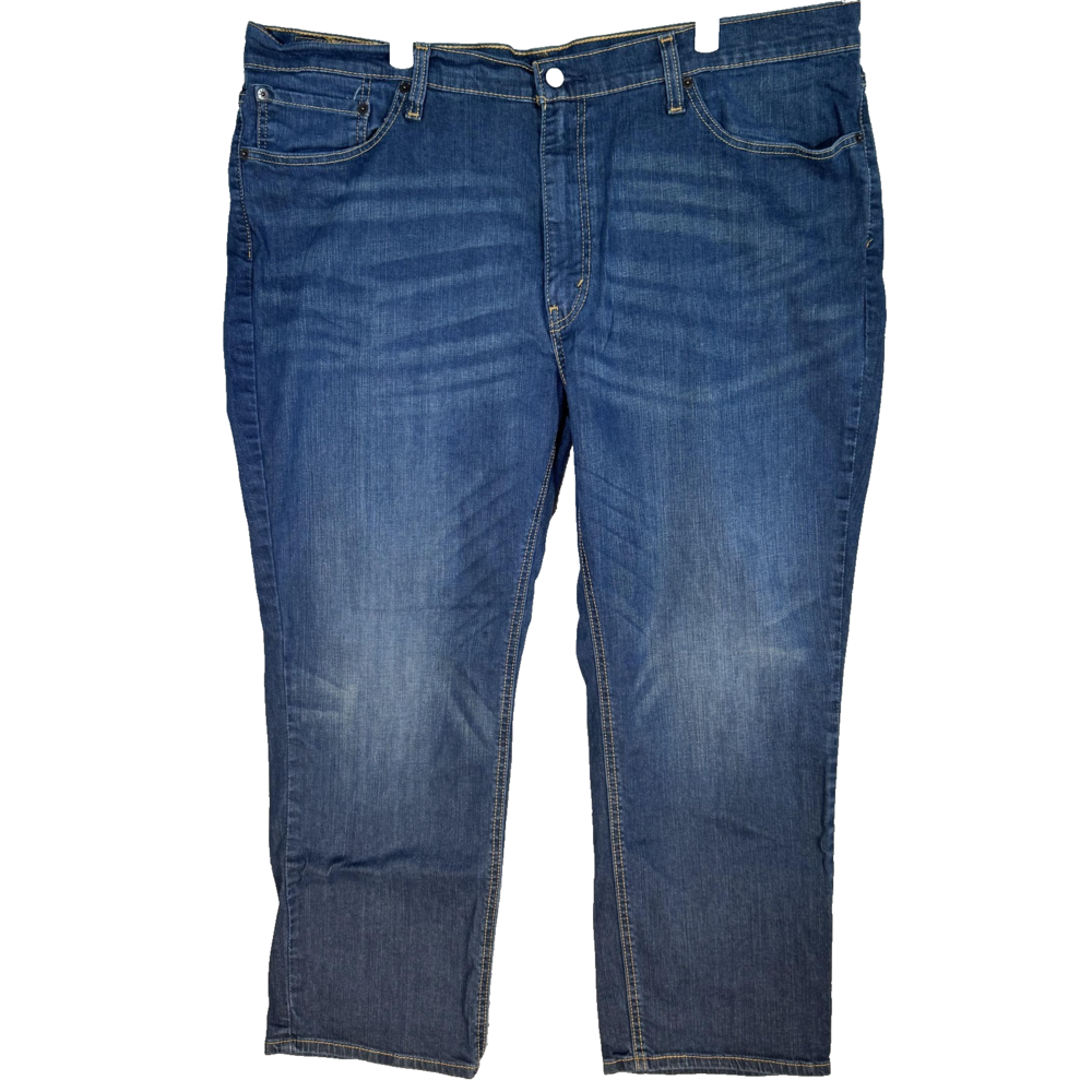 Levis 541 Jeans Mens 44x30 Blue Athletic Fit Stretch Denim Medium Wash Zip Fly